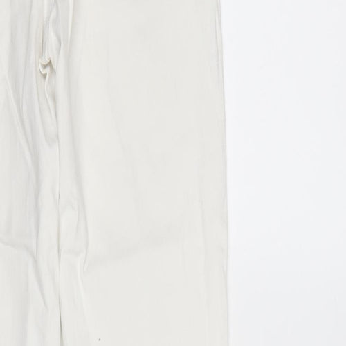 Shana Womens White Cotton Blend Straight Jeans Size 10 L26.5 in Regular Zip