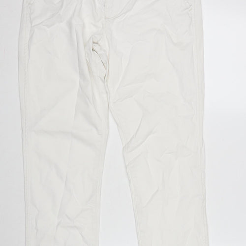 Ambercrombie & Finch Womens Ivory Cotton Straight Jeans Size 32 in L28 in Regular Zip