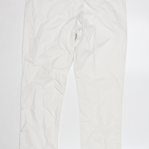 Ambercrombie & Finch Womens Ivory Cotton Straight Jeans Size 32 in L28 in Regular Zip