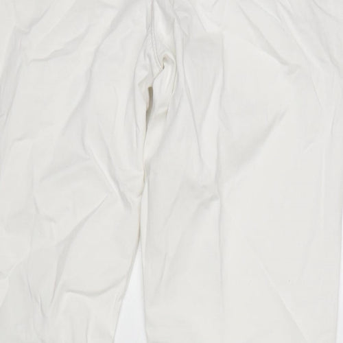 Ambercrombie & Finch Womens Ivory Cotton Straight Jeans Size 32 in L28 in Regular Zip