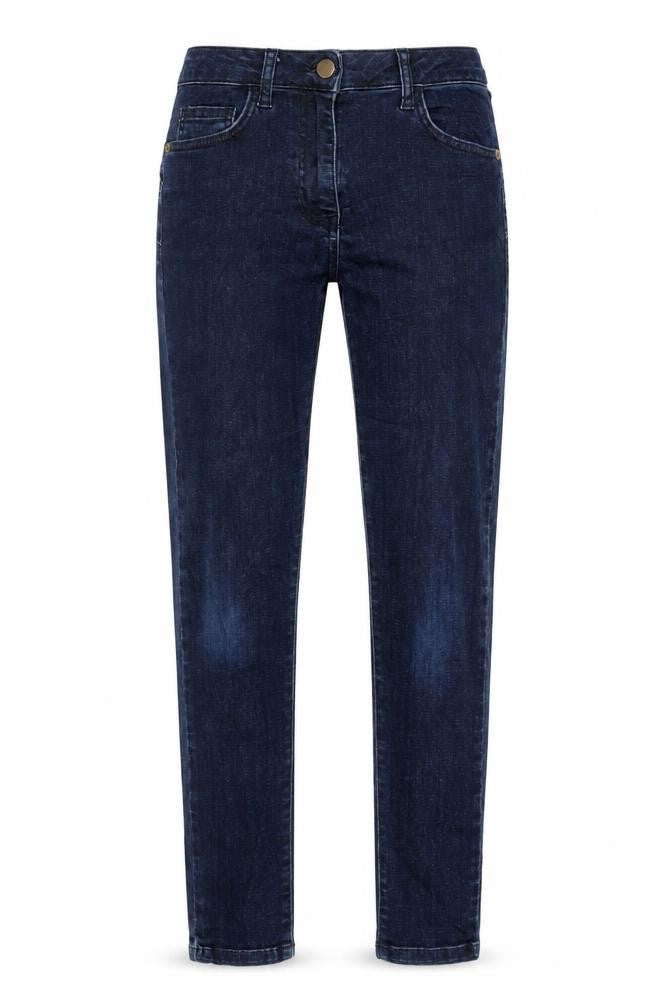 Oasis Womens Blue Cotton Blend Straight Jeans Size 10 L29 in Regular Zip