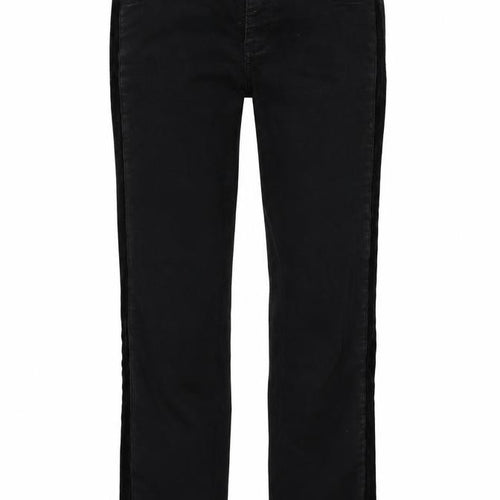 Dream Jeans Womens Black Cotton Blend Straight Jeans Size 30 in L29 in Regular Zip - Detail To Side- Vents In Legs