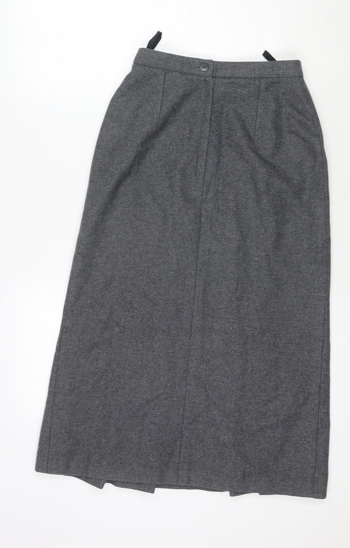 Hyphen Womens Grey Polyester A-Line Skirt Size 10 Zip