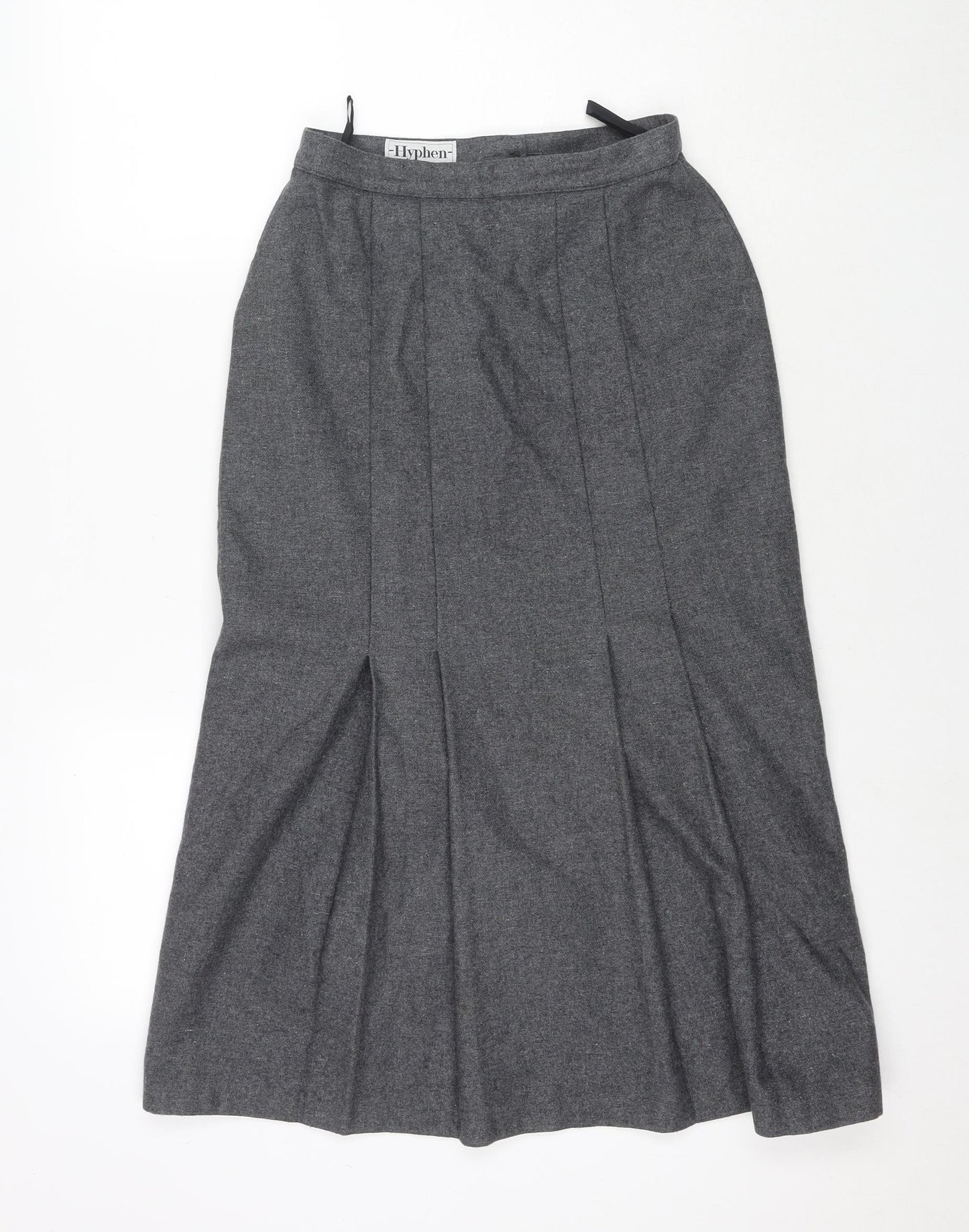 Hyphen Womens Grey Polyester A-Line Skirt Size 10 Zip