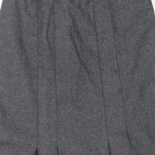 Hyphen Womens Grey Polyester A-Line Skirt Size 10 Zip