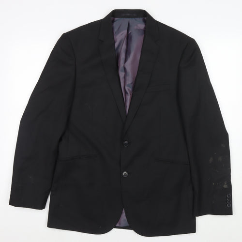 Taylor & Wright Mens Black Polyester Jacket Suit Jacket Size 38 Regular