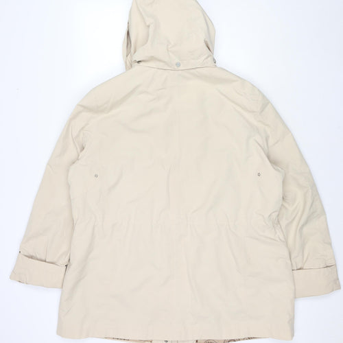 Klass Womens Beige Rain Coat Jacket Size XL Zip