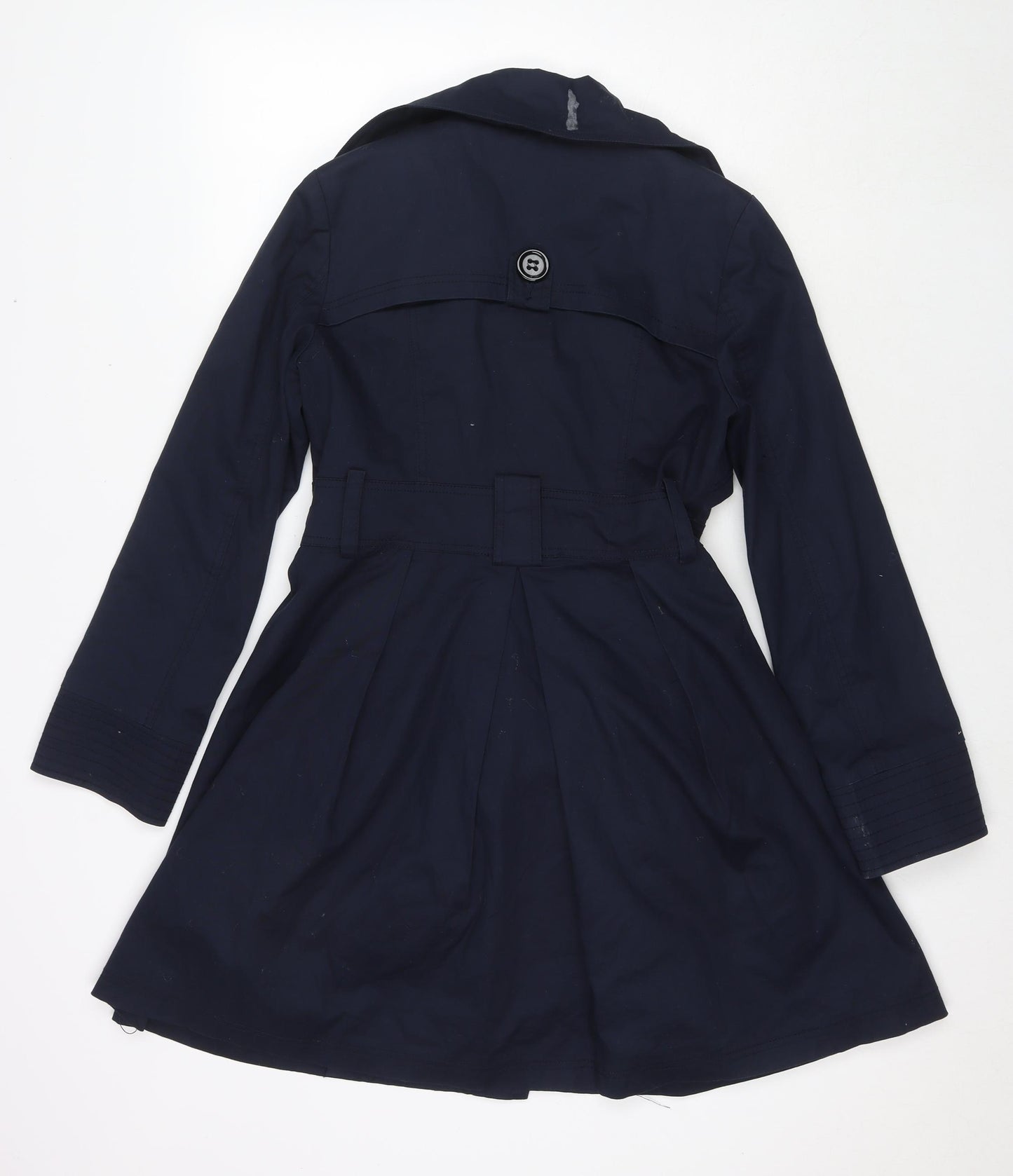Liesel Womens Blue Pea Coat Coat Size 10 Button