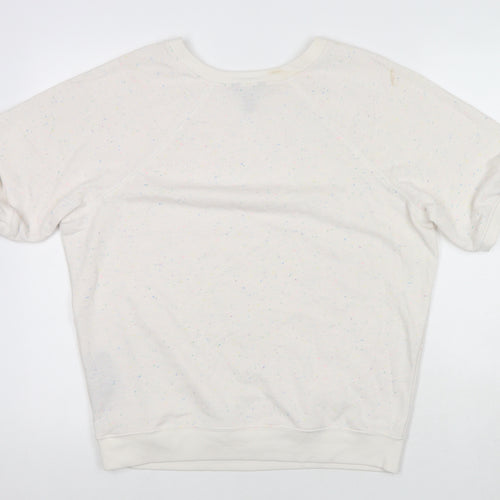 Buffalo by David Bitton Mens White Cotton Pullover Sweatshirt Size M - Spotted Pattern