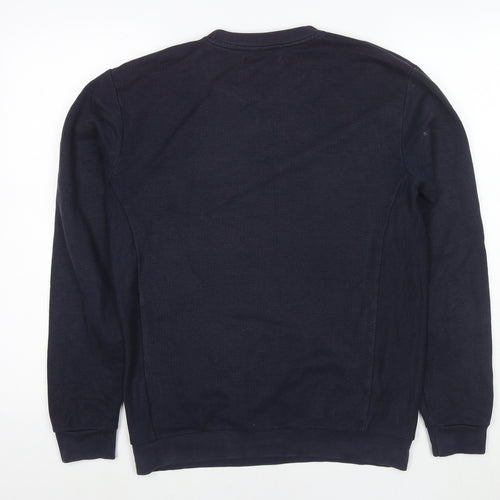 Zara Mens Blue Cotton Pullover Sweatshirt Size M