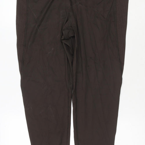GOODMOVE Womens Brown Polyester Pedal Pusher Leggings Size 20 L25 in Regular Pullover