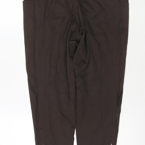 GOODMOVE Womens Brown Polyester Pedal Pusher Leggings Size 20 L25 in Regular Pullover