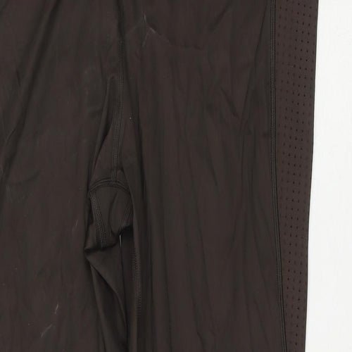 GOODMOVE Womens Brown Polyester Pedal Pusher Leggings Size 20 L25 in Regular Pullover