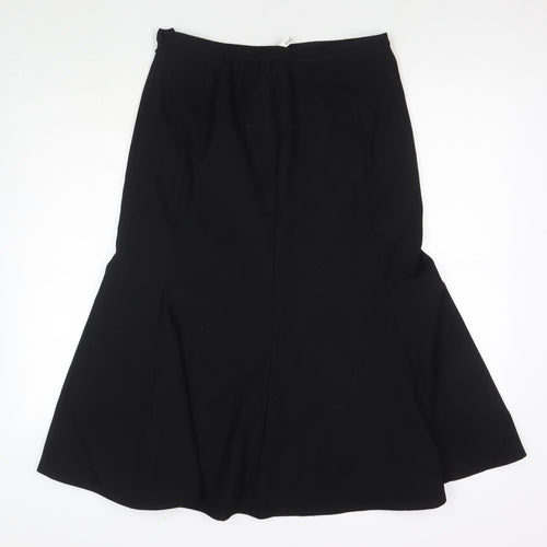 Eastex Womens Black Polyester Trumpet Skirt Size 14 Zip