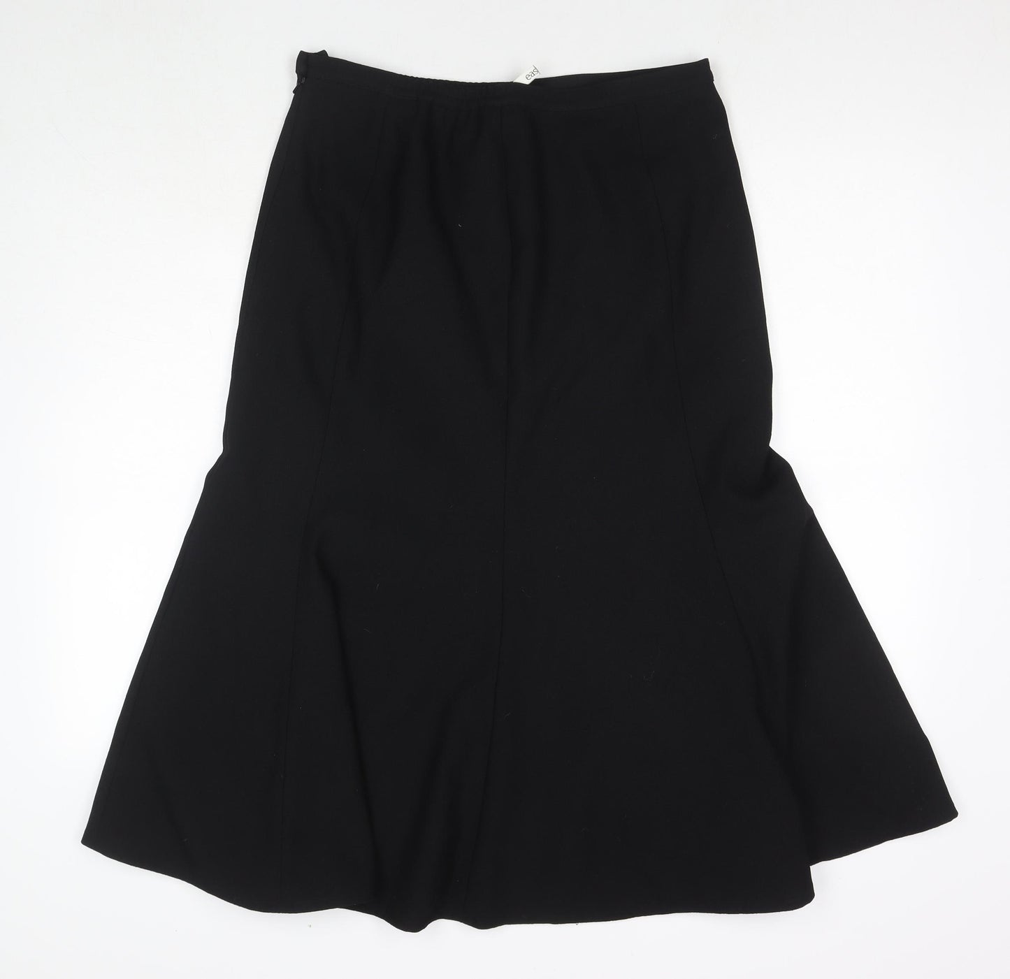 Eastex Womens Black Polyester Trumpet Skirt Size 14 Zip