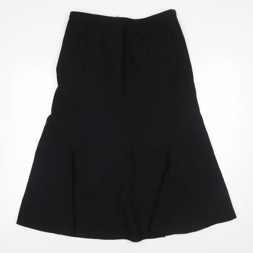 Eastex Womens Black Polyester Trumpet Skirt Size 14 Zip