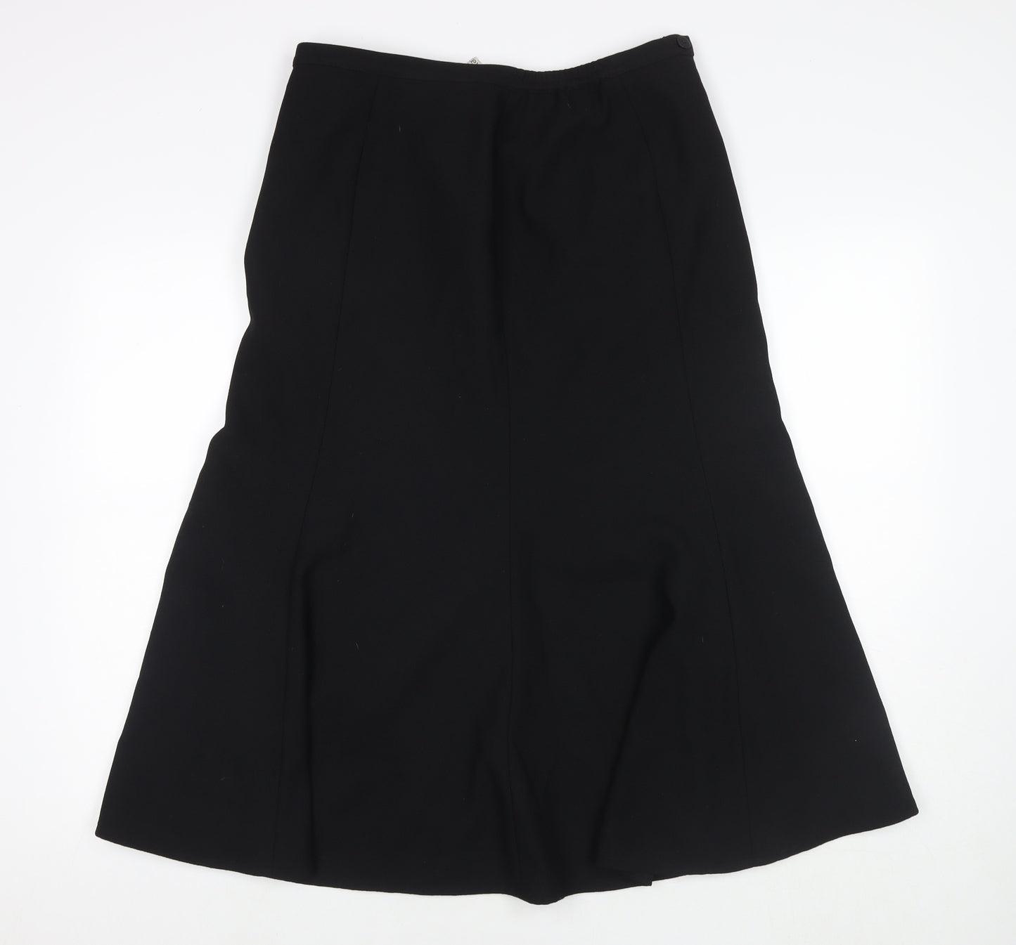 Eastex Womens Black Polyester Trumpet Skirt Size 14 Zip