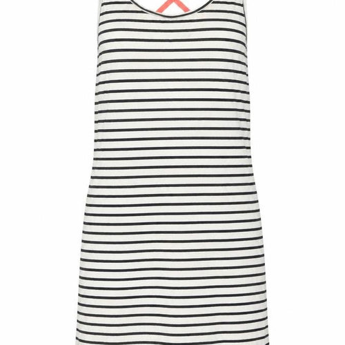 VERO MODA Womens White Striped Cotton Tank Dress Size XS Round Neck Pullover