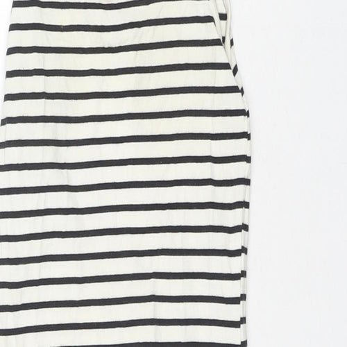 VERO MODA Womens White Striped Cotton Tank Dress Size XS Round Neck Pullover
