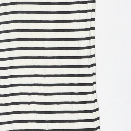 VERO MODA Womens White Striped Cotton Tank Dress Size XS Round Neck Pullover