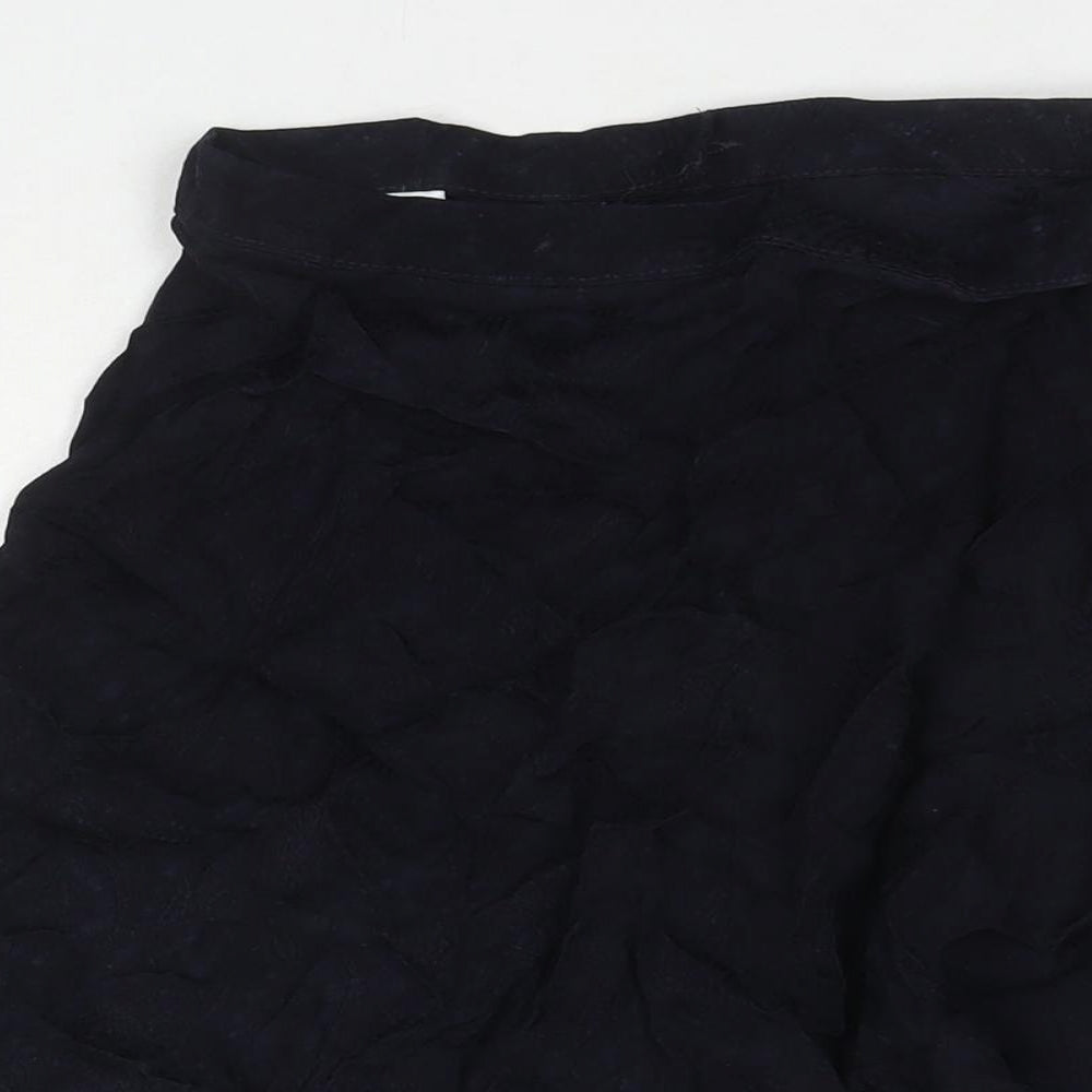 Marks and Spencer Womens Black Paisley Cupro Maxi Skirt Size 12 Zip