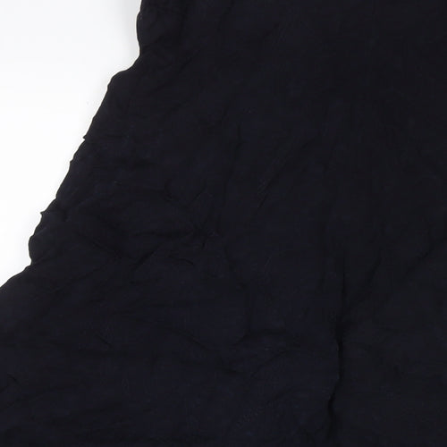 Marks and Spencer Womens Black Paisley Cupro Maxi Skirt Size 12 Zip