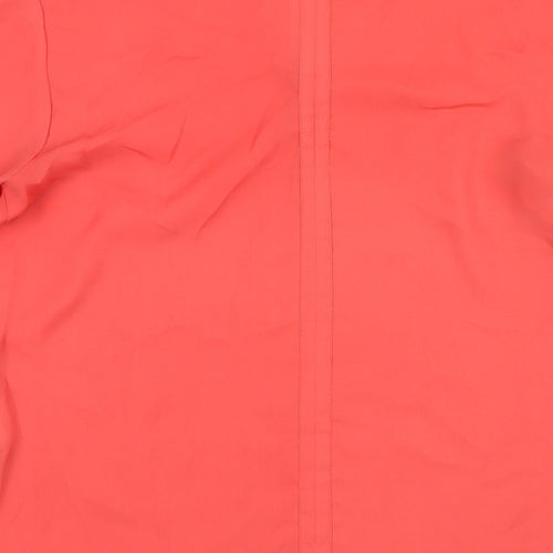 Zara Womens Red Polyester Basic Blouse Size XS V-Neck