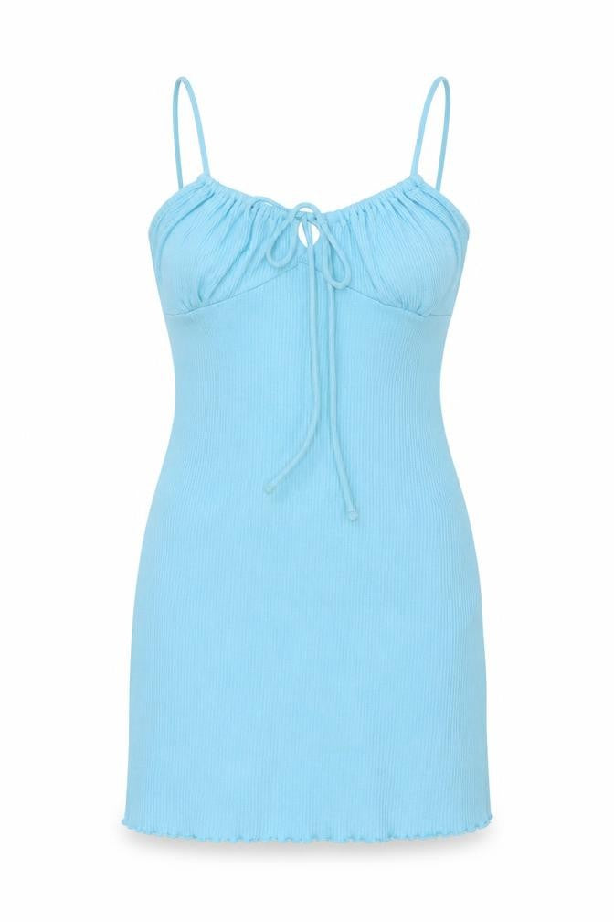 Bershka Womens Blue Cotton Bodycon Size L Sweetheart Pullover
