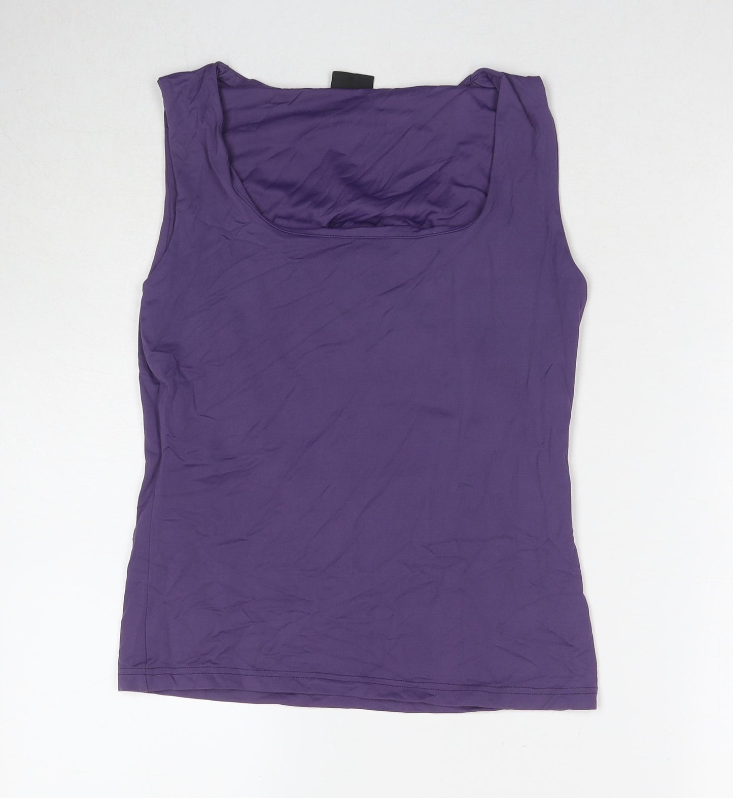 Loge Womens Purple Polyamide Basic Tank Size 14 Round Neck