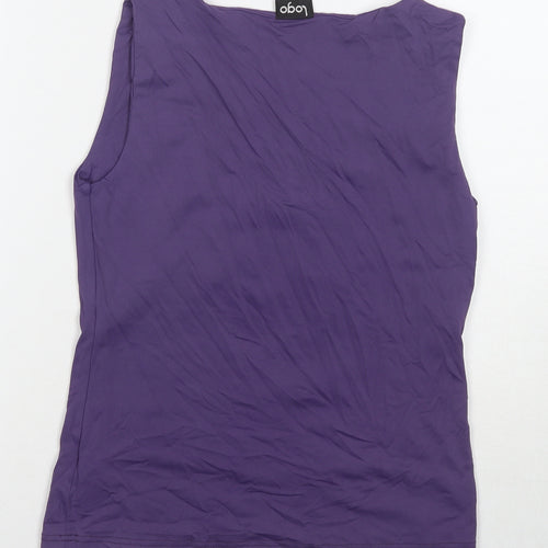 Loge Womens Purple Polyamide Basic Tank Size 14 Round Neck