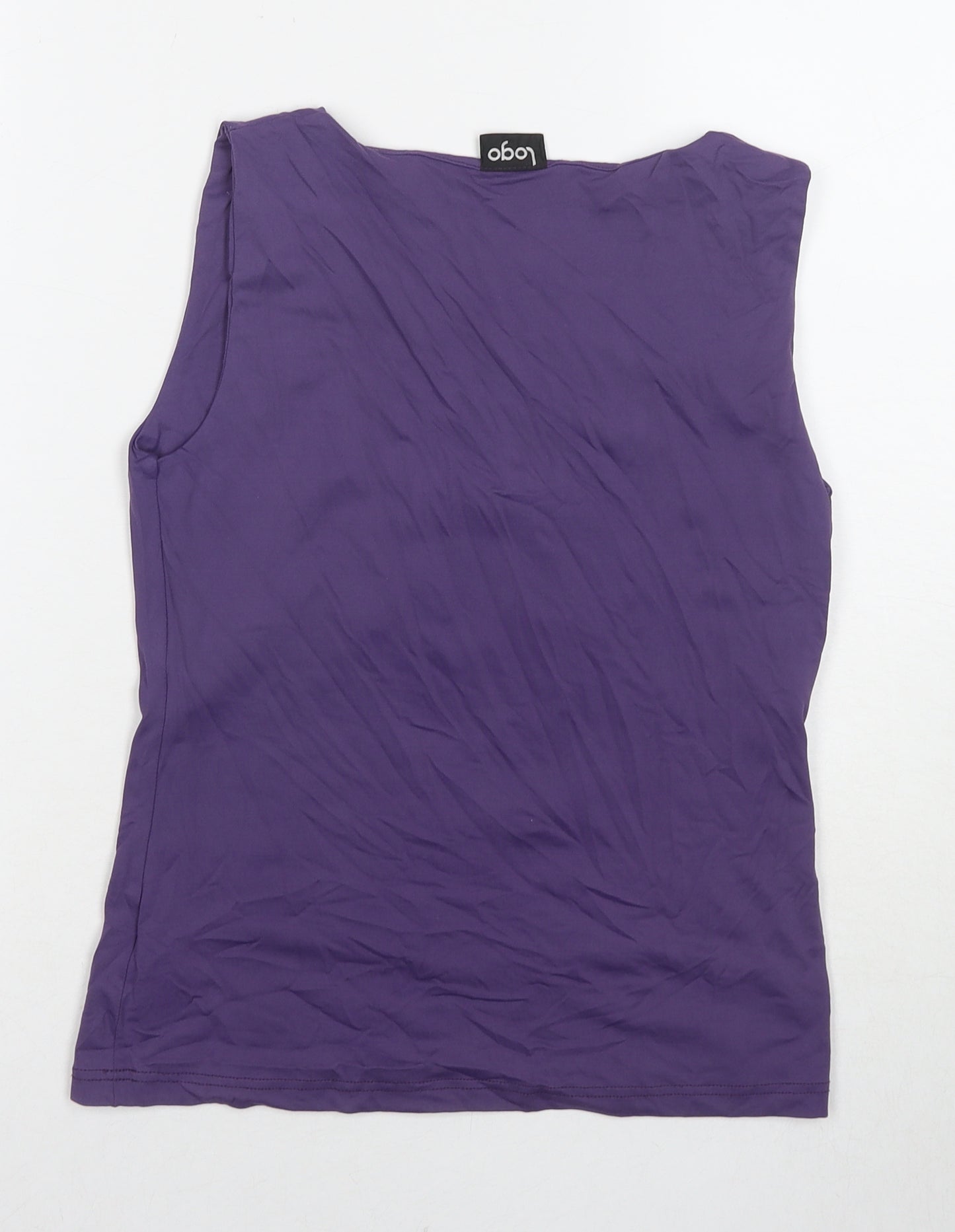 Loge Womens Purple Polyamide Basic Tank Size 14 Round Neck