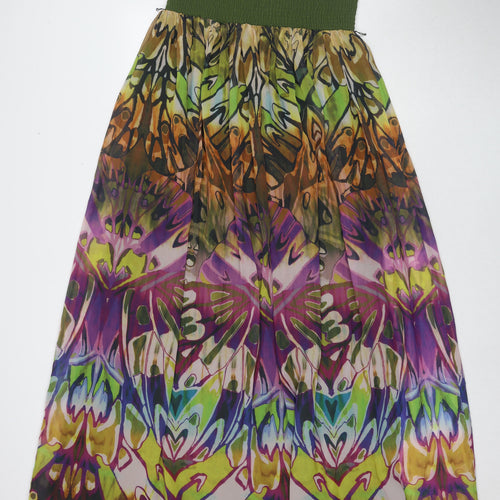 So Fabulous Womens Multicoloured Floral Polyester Maxi Size 14 Square Neck Pullover