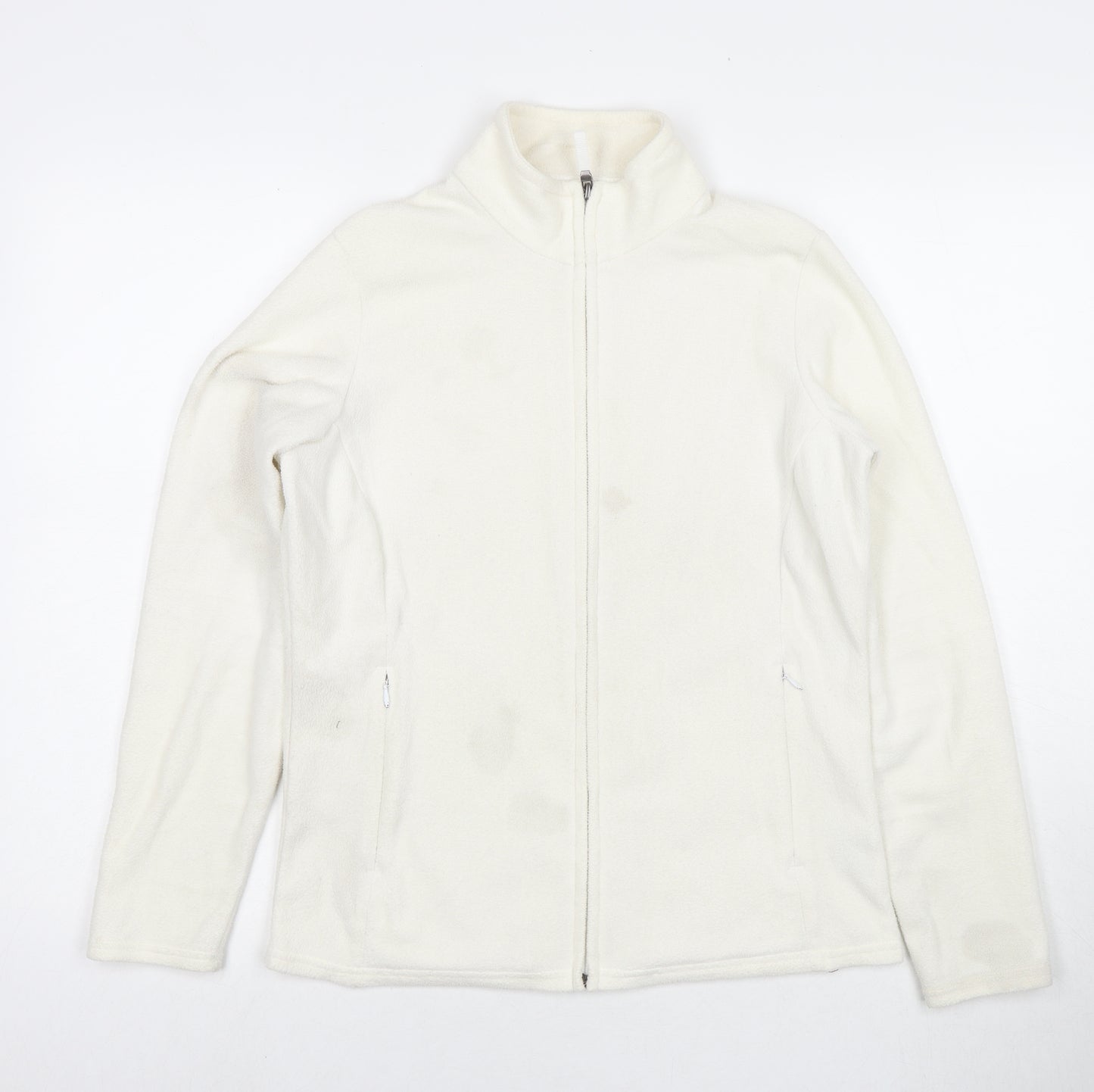 Marks and Spencer Womens White Jacket Size 12 Zip
