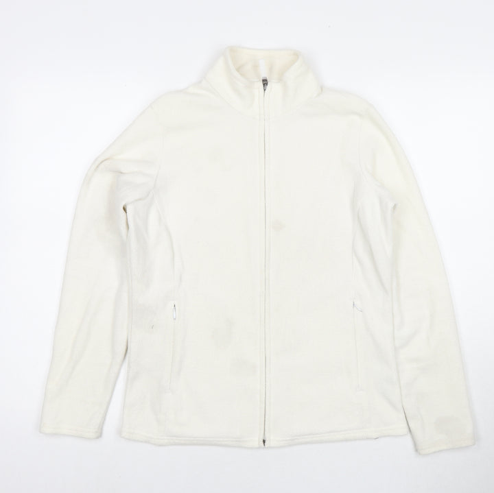 Marks and Spencer Womens White Jacket Size 12 Zip