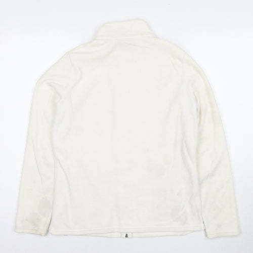 Marks and Spencer Womens White Jacket Size 12 Zip
