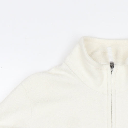 Marks and Spencer Womens White Jacket Size 12 Zip