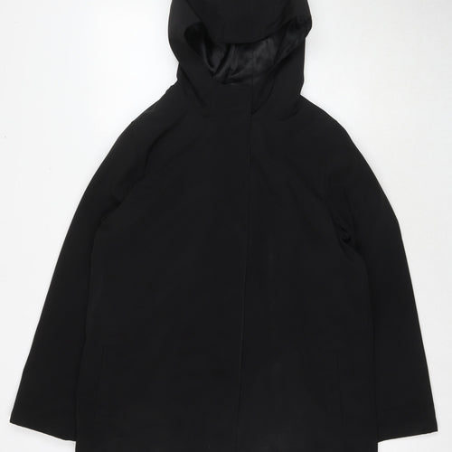 BHS Womens Black Parka Jacket Size 12 Zip