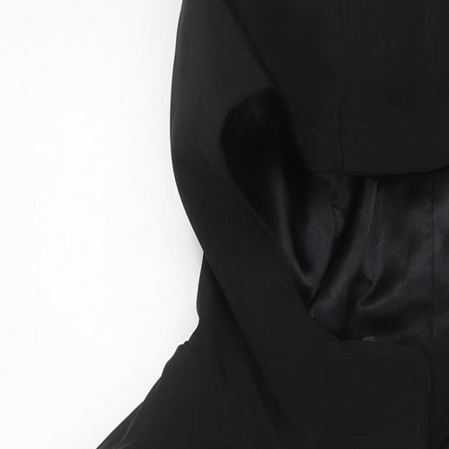 BHS Womens Black Parka Jacket Size 12 Zip