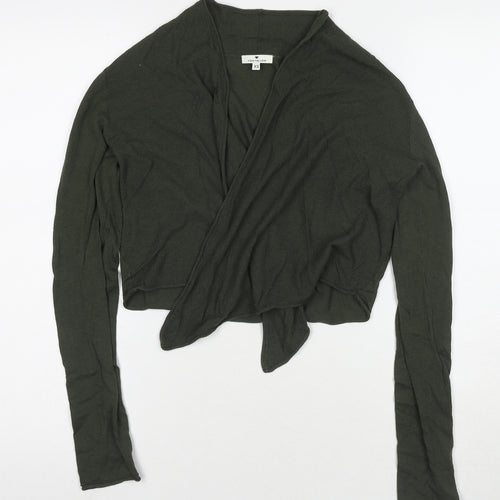 TOM TAILOR Womens Green V-Neck Cotton Cardigan Jumper Size XS