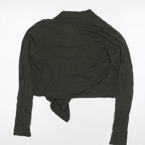 TOM TAILOR Womens Green V-Neck Cotton Cardigan Jumper Size XS