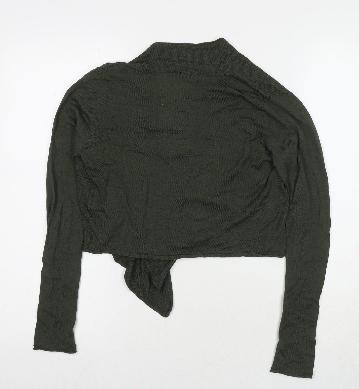 TOM TAILOR Womens Green V-Neck Cotton Cardigan Jumper Size XS