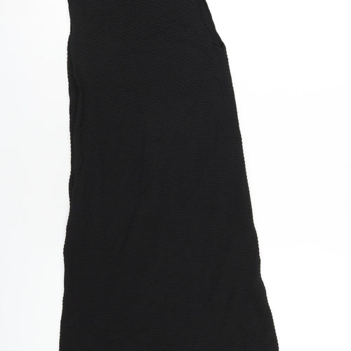 Simple Urban Pieces Womens Black Viscose Tank Dress Size 8 Off the Shoulder Pullover