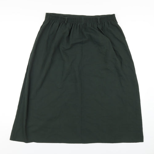Isabelle Womens Green Polyester A-Line Skirt Size 16