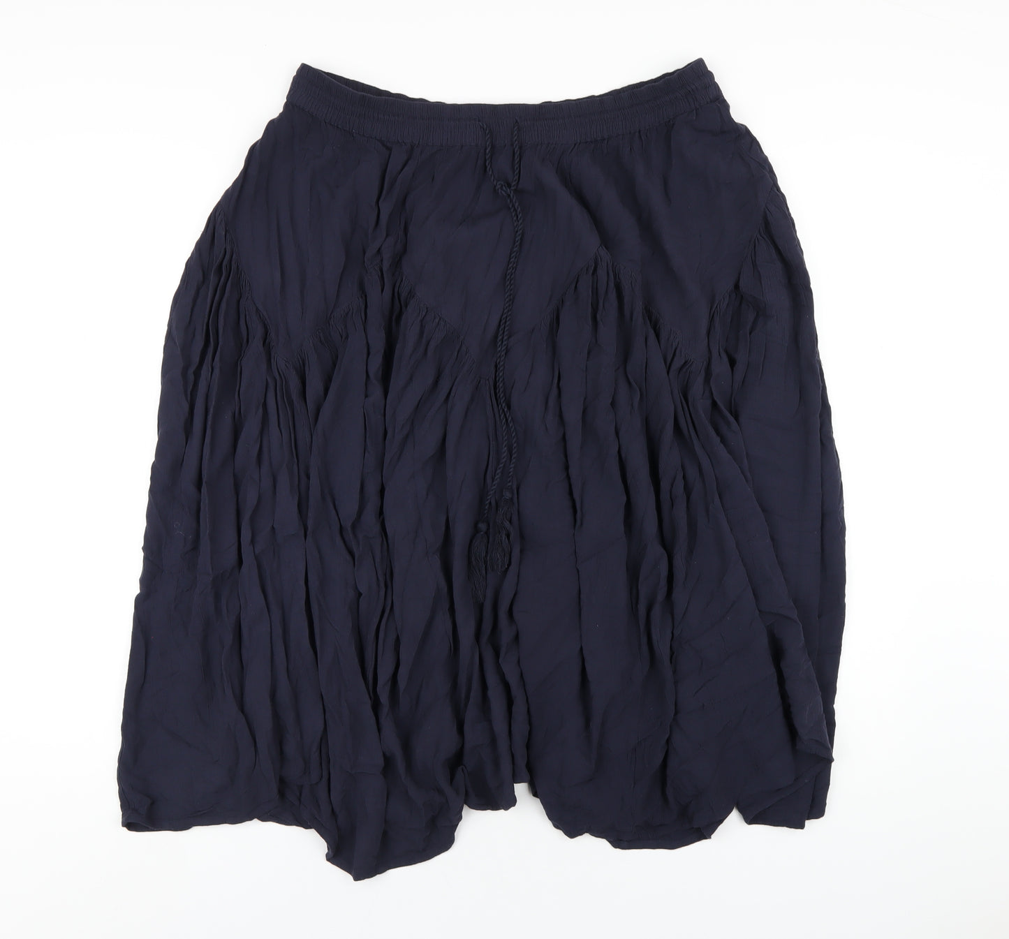 Marks and Spencer Womens Blue Viscose A-Line Skirt Size 14
