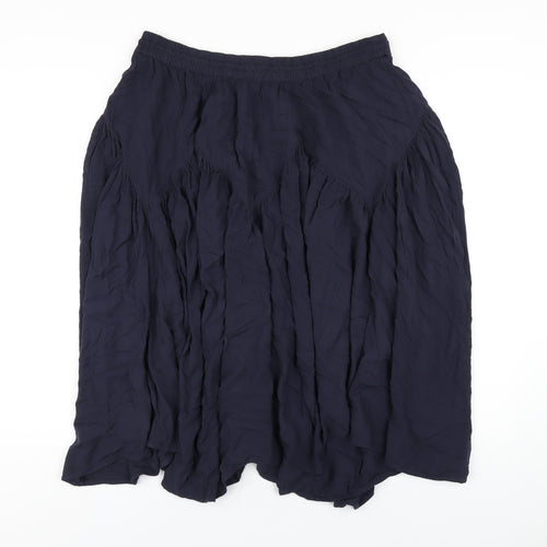 Marks and Spencer Womens Blue Viscose A-Line Skirt Size 14
