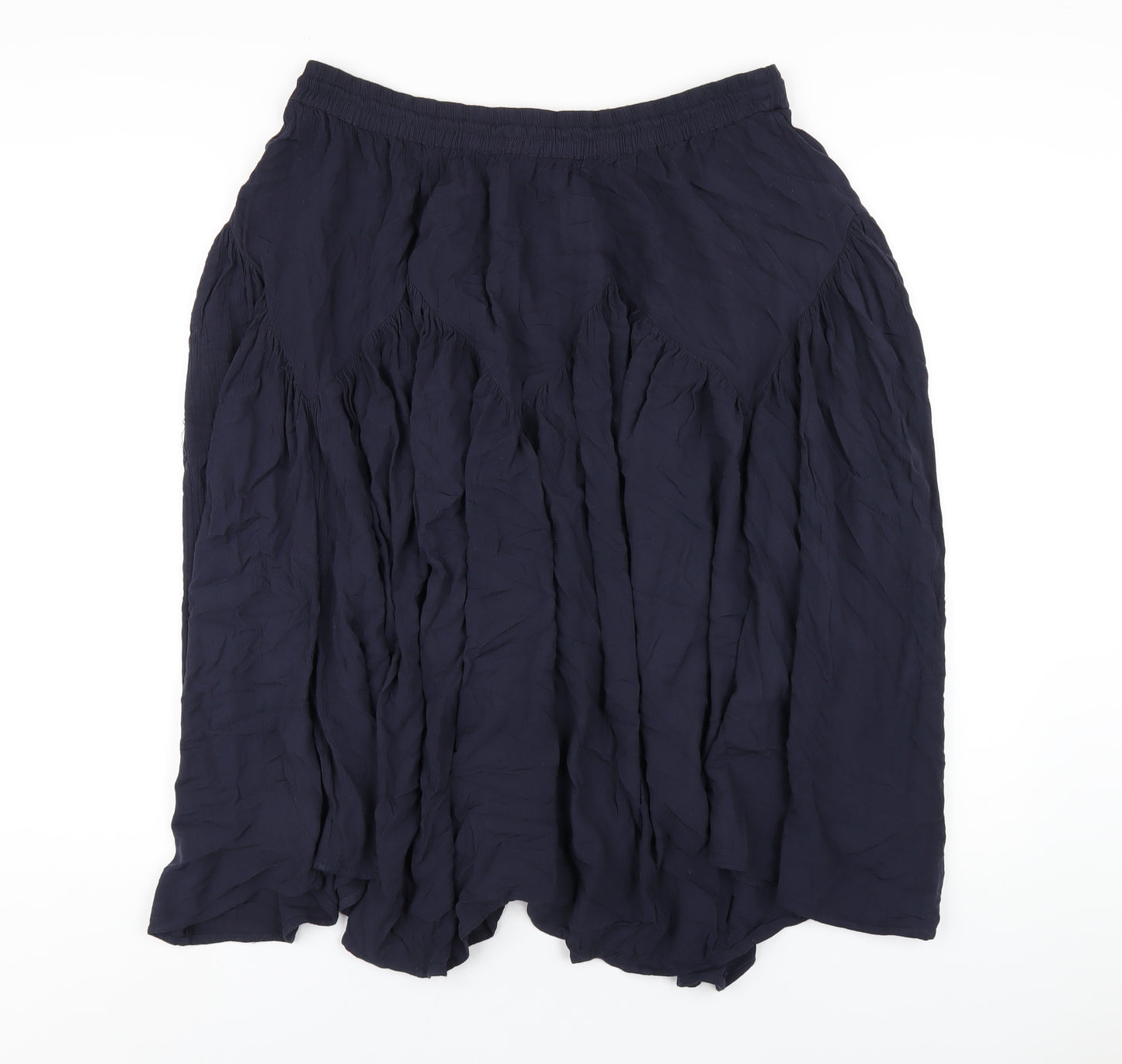 Marks and Spencer Womens Blue Viscose A-Line Skirt Size 14