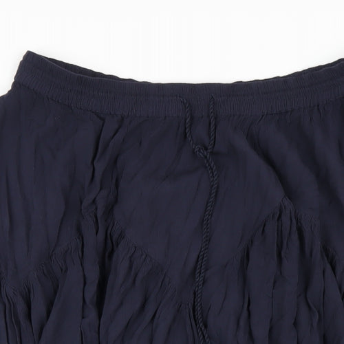 Marks and Spencer Womens Blue Viscose A-Line Skirt Size 14