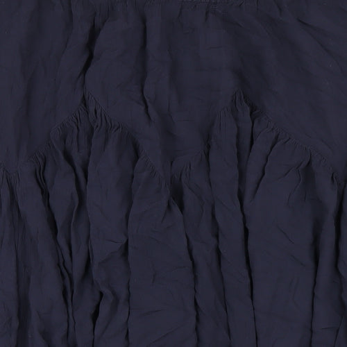 Marks and Spencer Womens Blue Viscose A-Line Skirt Size 14