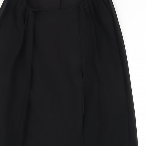 Zara Womens Black Polyester A-Line Size XS Roll Neck Zip