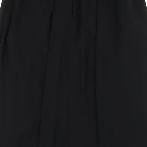 Zara Womens Black Polyester A-Line Size XS Roll Neck Zip